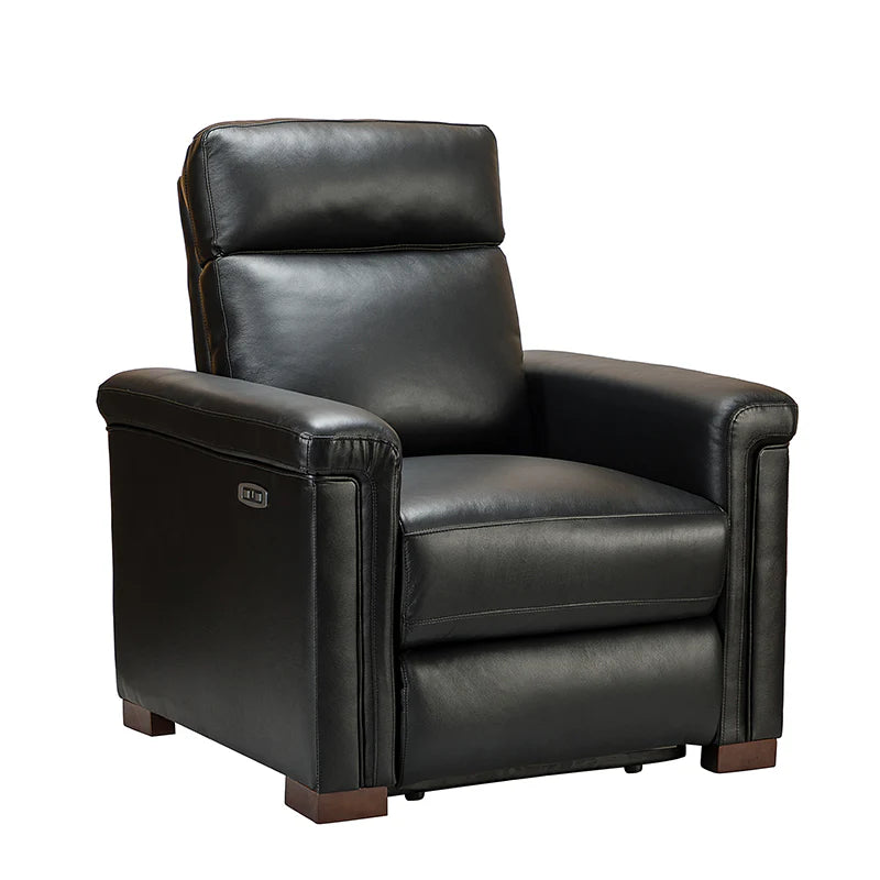 Lea 36.02 Wide Genuine Leather Power Recliner