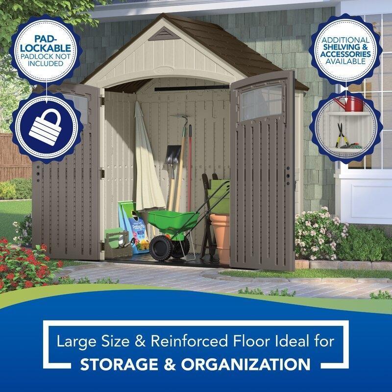 Cascade 7 ft. W x 7 ft. D Plastic Storage Shed