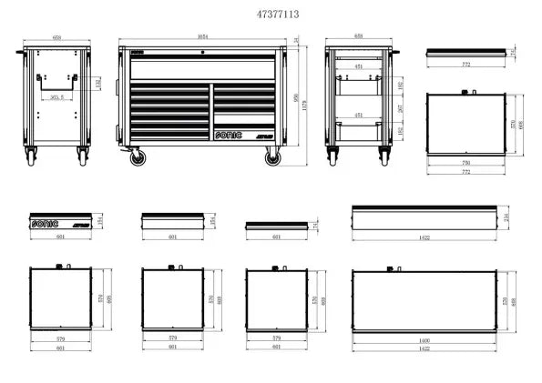 🔥Last Day Limited To 96 Units Only €79.99🔥Factory Clearance Mobile Roller Cab With 13 DRAWERS