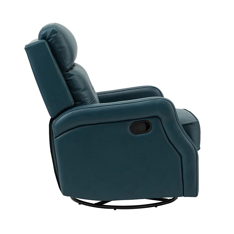 Benito 28.74 Wide Genuine Leather Swivel Rocker Recliner