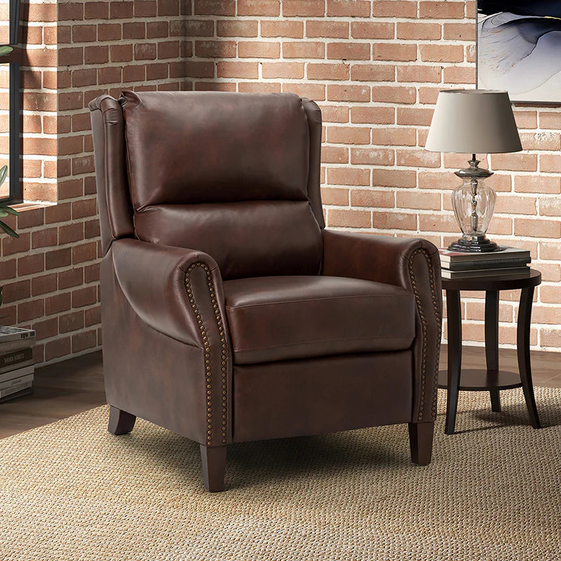 Rosaura 32.68 Wide Genuine Leather Manual Recliner