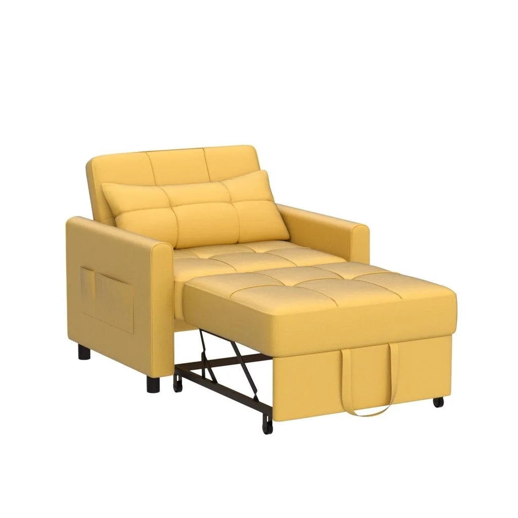 Convertible Sleeper Chair. Aiho 3 - in - 1 Convertible Sofa Bed Recliner Chair with Pull Out Couch - Dark Gray