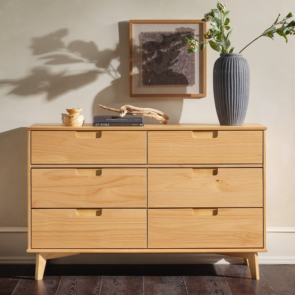 Middlebrook Gammelstaden Mid-Century Solid Wood 6-Drawer Dresser