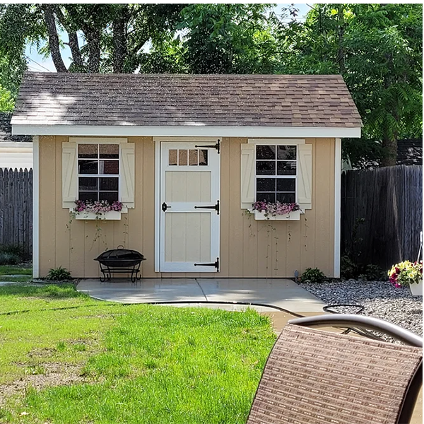 10 ft. W x 14 ft. D Storage Shed