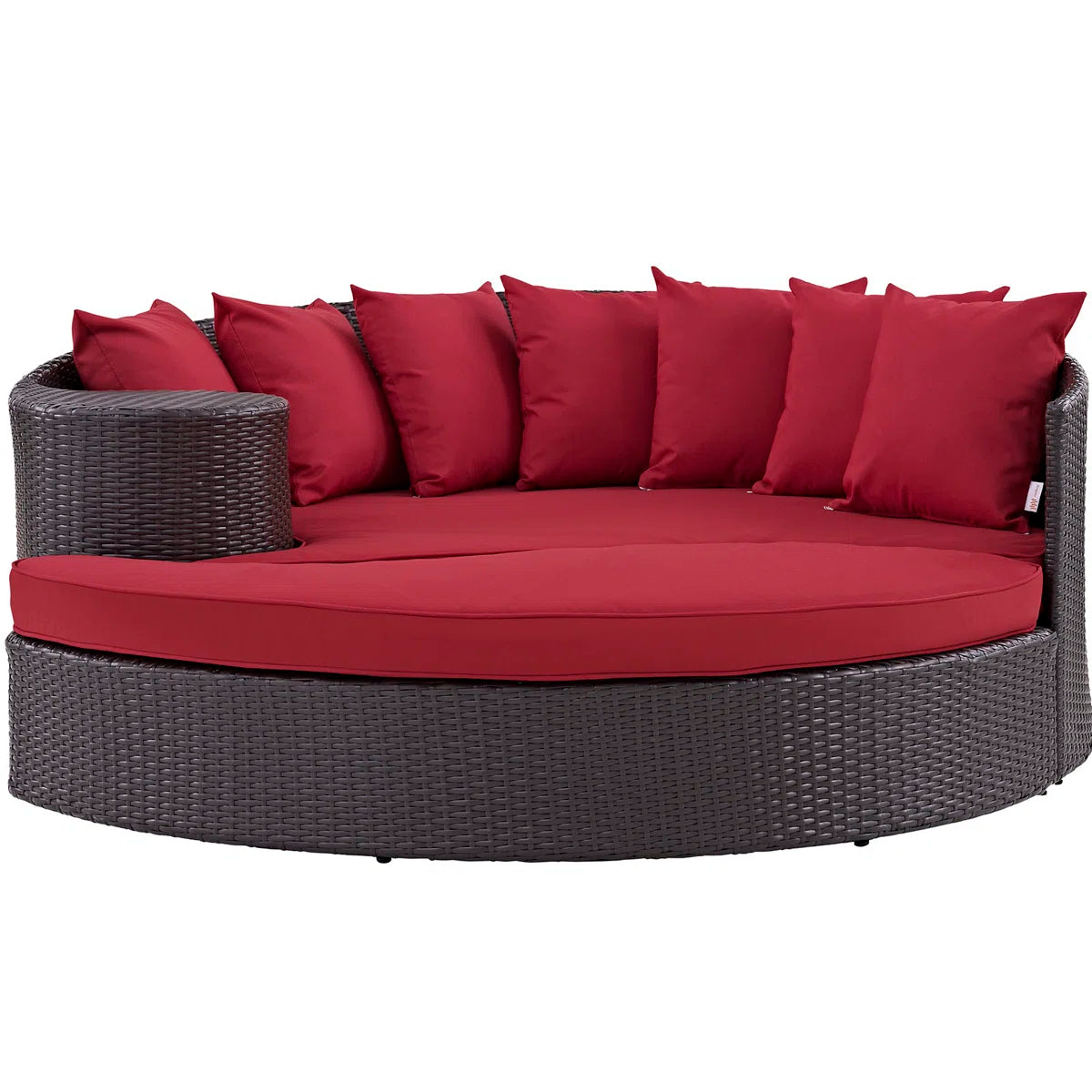 Zehra 79 Wide Outdoor Wicker Patio Daybed with Cushions