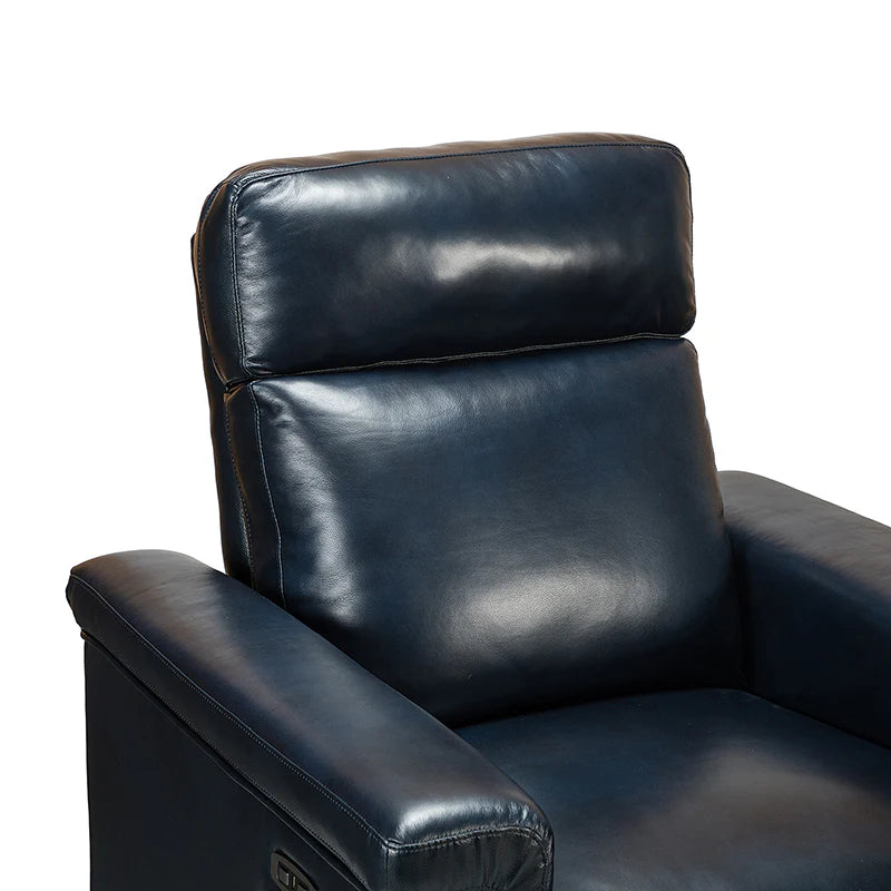 Lea 36.02 Wide Genuine Leather Power Recliner