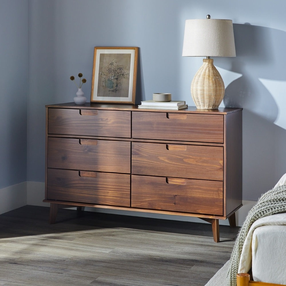 Middlebrook Gammelstaden Mid-Century Solid Wood 6-Drawer Dresser