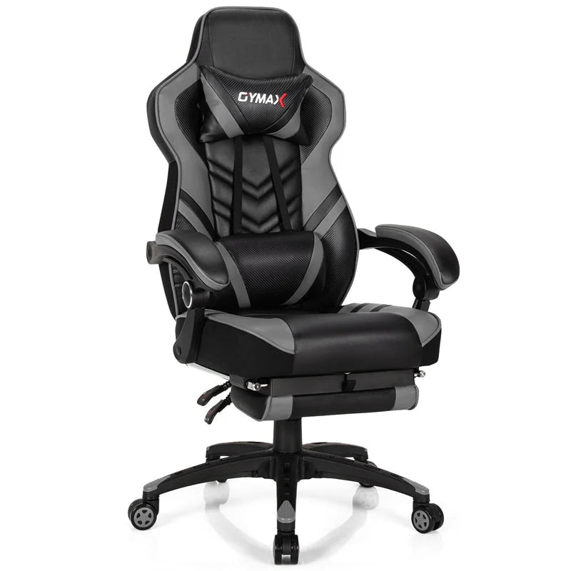 Ergonomic Gaming Chair Recliner with Footrest. Linkage Armrests & Lumbar Support. Big Wide High Back Swivel Video Gaming Office Computer Chair