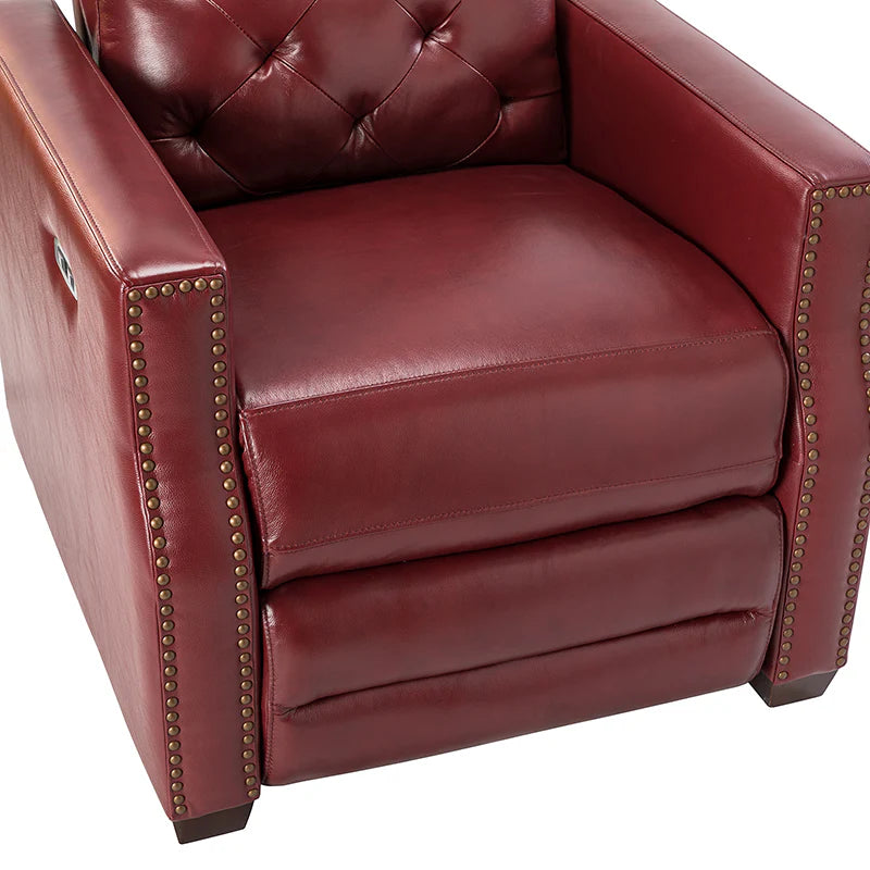 Carlota 31.5 Wide Genuine Leather Power Recliner