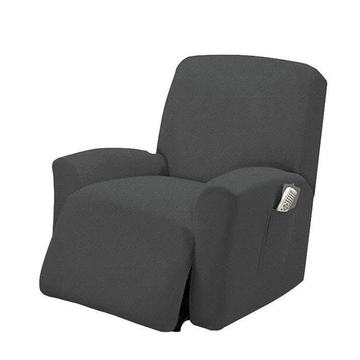 1 Piece Stretch Recliner Slipcover Stretch Fit Lazy Boy Recliner Cover - Grey