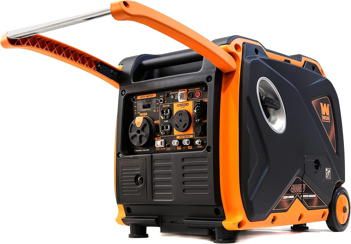 WEN 56400iX 4000-Watt Inverter Generator with Fuel Shut-Off and CO Shutdown Sensor. Black