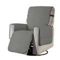 Waterproof Recliner Chair Cover with Non Slip Strap Light Grey / S