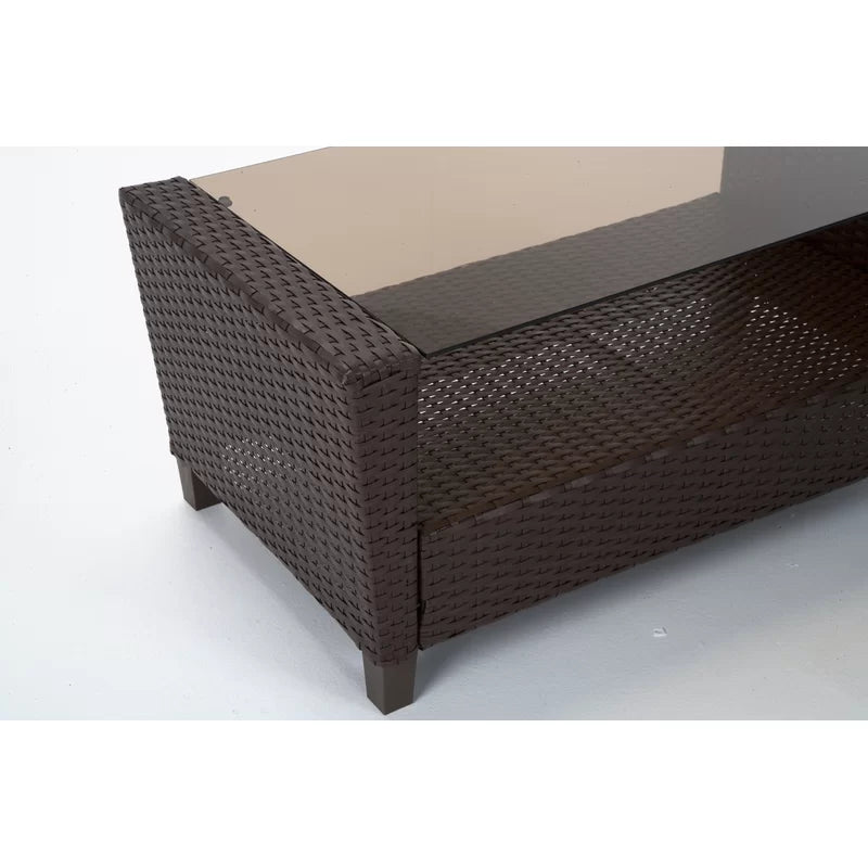 Wicker 4 - Person Garden Lounge Set with Cushions