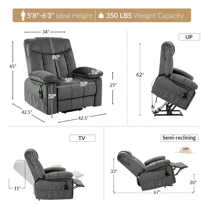 LuxComfort Lift Support Power Recliner