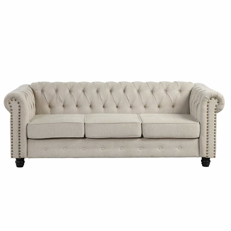 Gilles 82 Rolled Arm Chesterfield Sofa