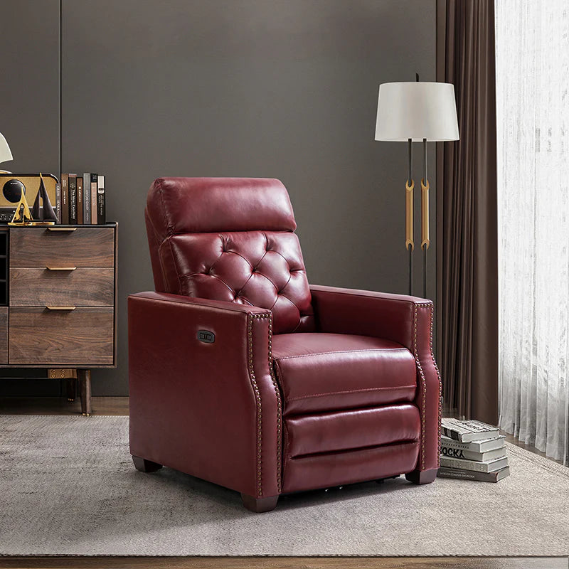 Carlota 31.5 Wide Genuine Leather Power Recliner