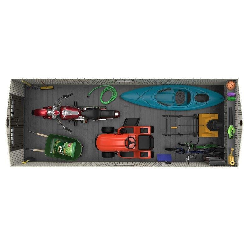 8 ft. W x 20 ft. D Plastic Storage Shed