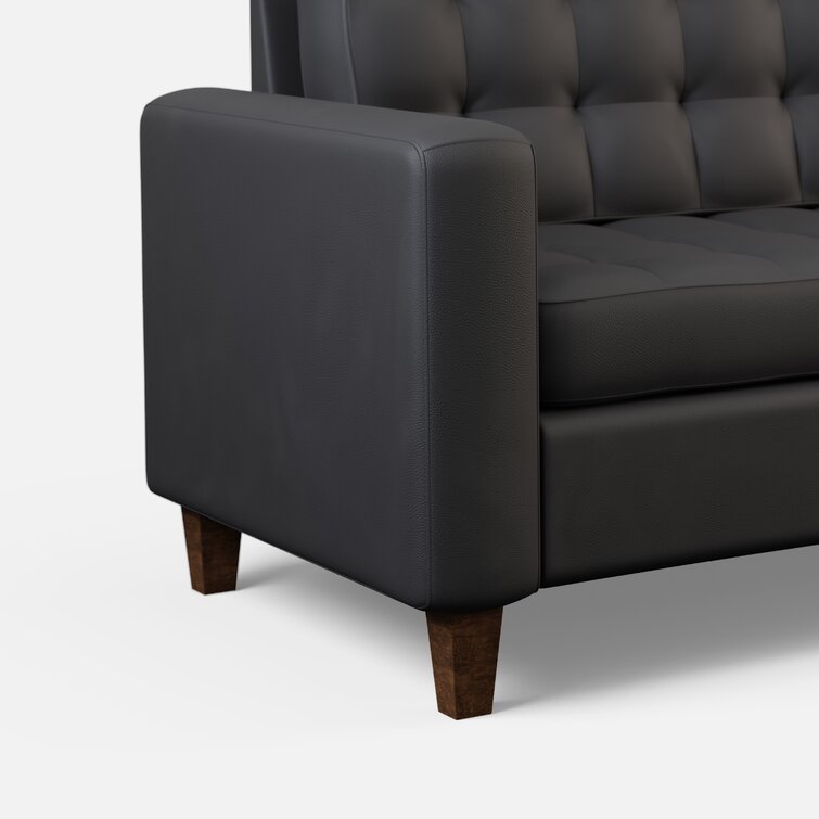 Milton 76 Vegan Leather Square Arm Sofa