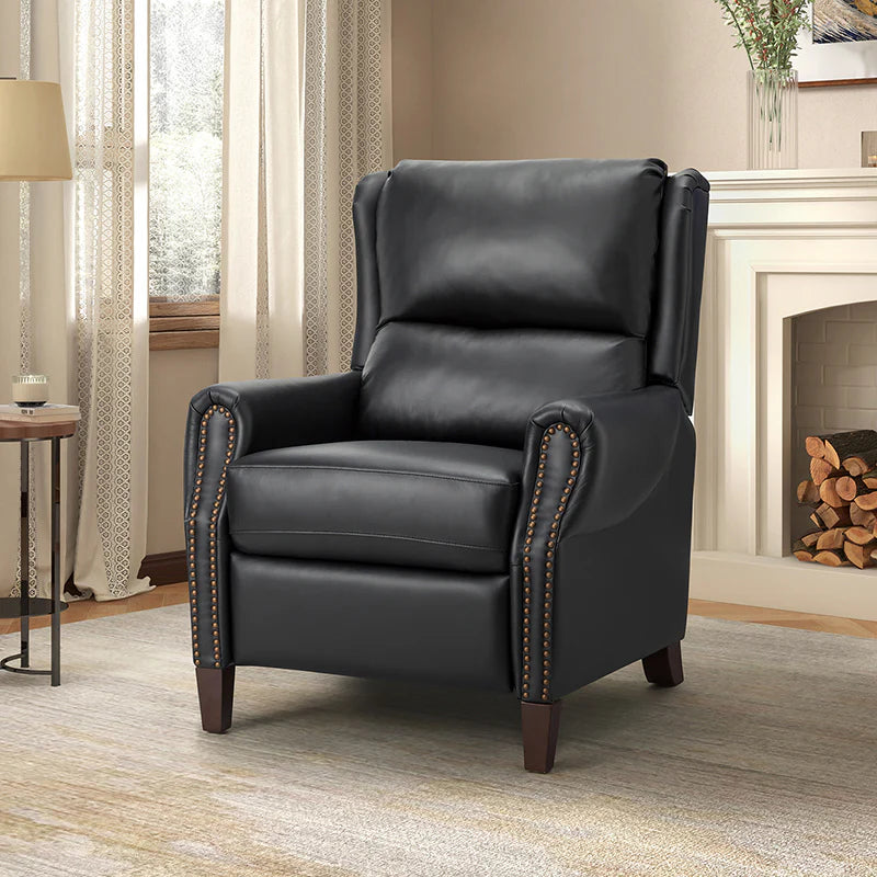 Rosaura 32.68 Wide Genuine Leather Manual Recliner