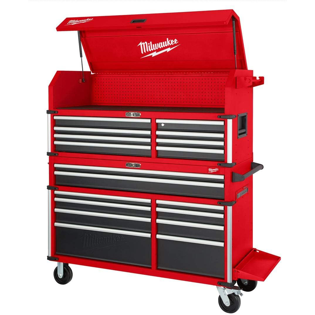 Milwaukee 56 Premium 18-Drawer Tool Box Chest and Cabinet Combo with Electronic Keypad Lock