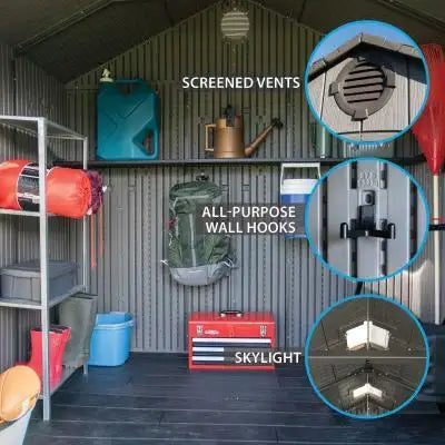 LIFETIME 8 FT. X 7.5 FT. OUTDOOR STORAGE SHED