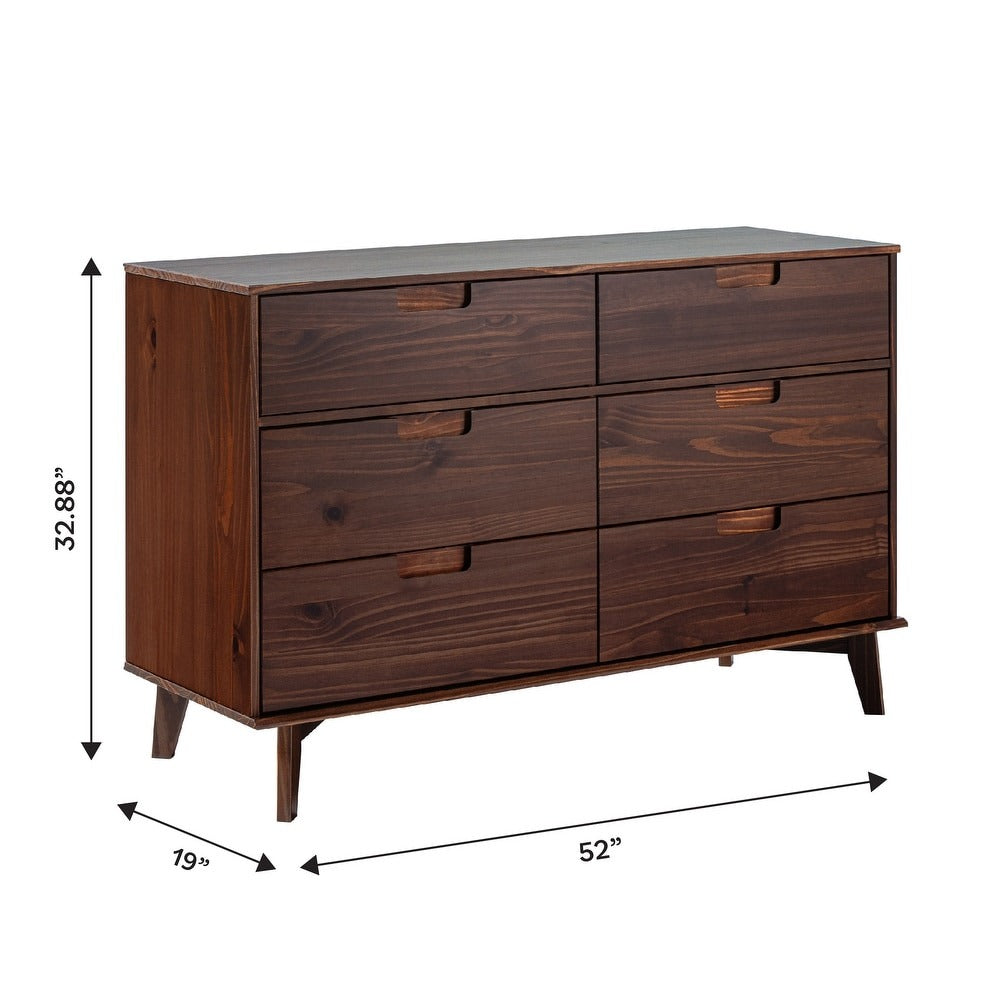 Middlebrook Gammelstaden Mid-Century Solid Wood 6-Drawer Dresser
