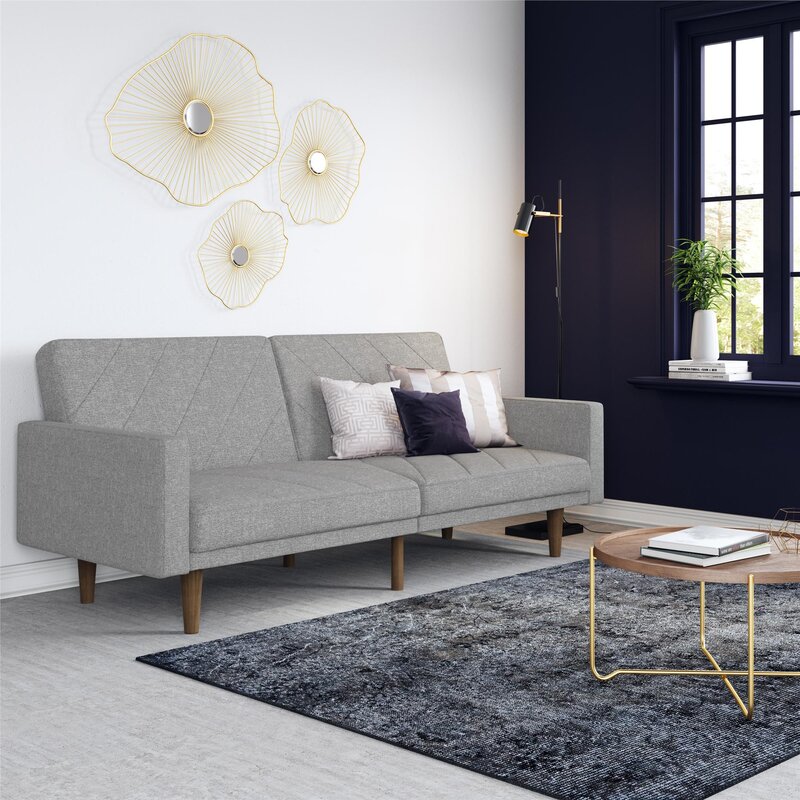Adria Twin 78.5 Wide Split Back Convertible Sofa