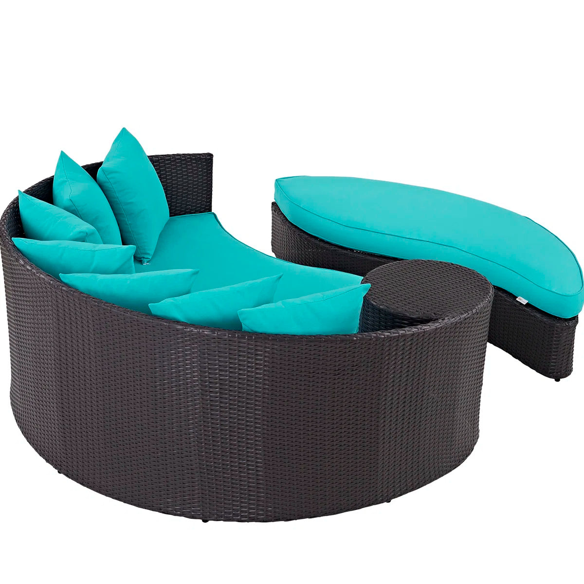 Zehra 79 Wide Outdoor Wicker Patio Daybed with Cushions