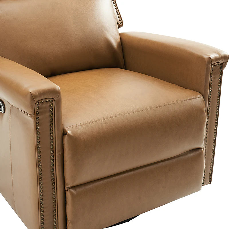 Anton Traditional Design Swivel and Rocker Power Recliner