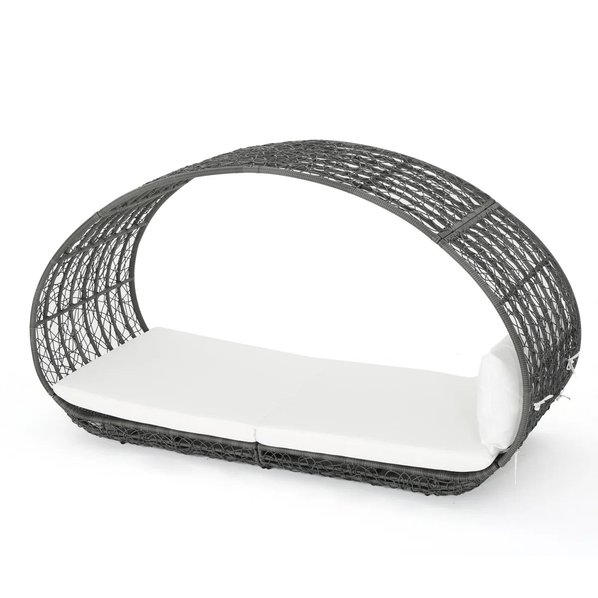 Lavina 91.26'' Aluminium.Wicker Outdoor Patio Daybed
