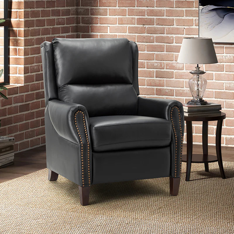 Rosaura 32.68 Wide Genuine Leather Manual Recliner