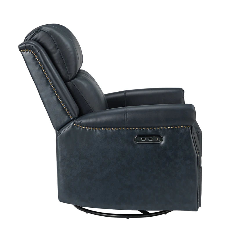 Kaietan Genuine Leather Power Rocking Recliner