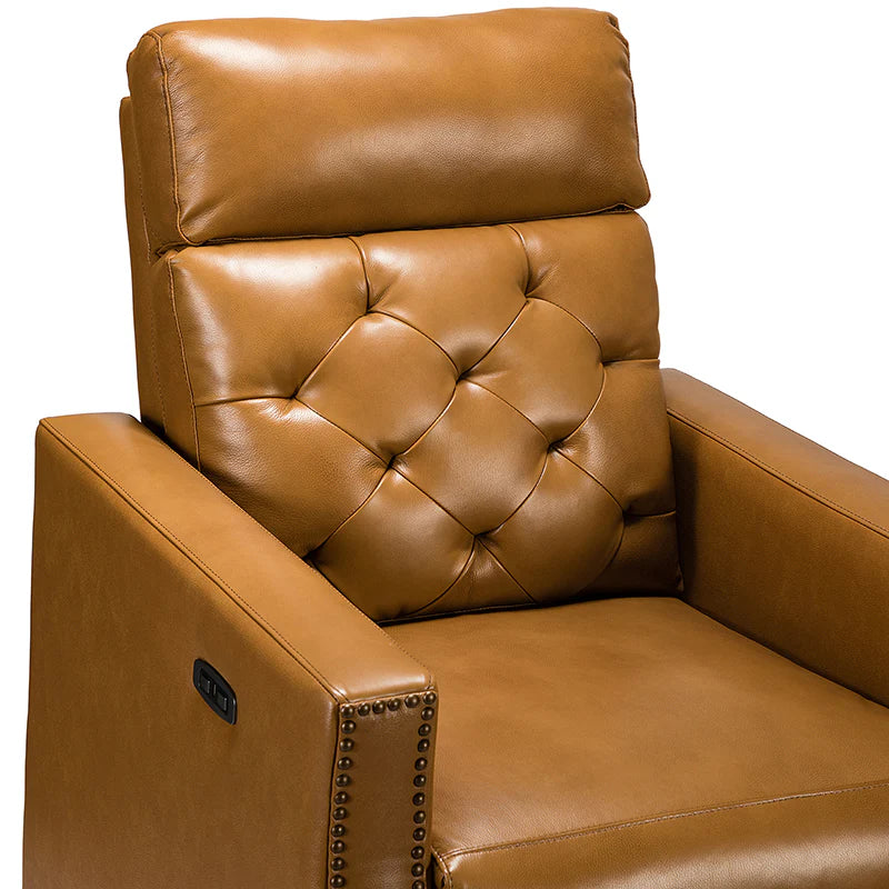Carlota 31.5 Wide Genuine Leather Power Recliner