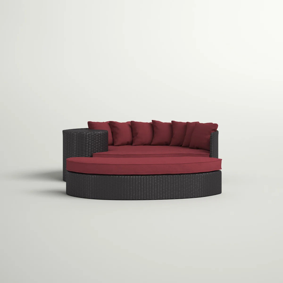 Zehra 79 Wide Outdoor Wicker Patio Daybed with Cushions