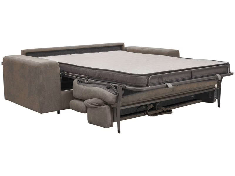 Canape droit convertible MODENA 3 pl Tissu taupe