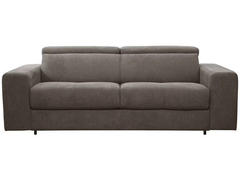 Canape droit convertible MODENA 3 pl Tissu taupe