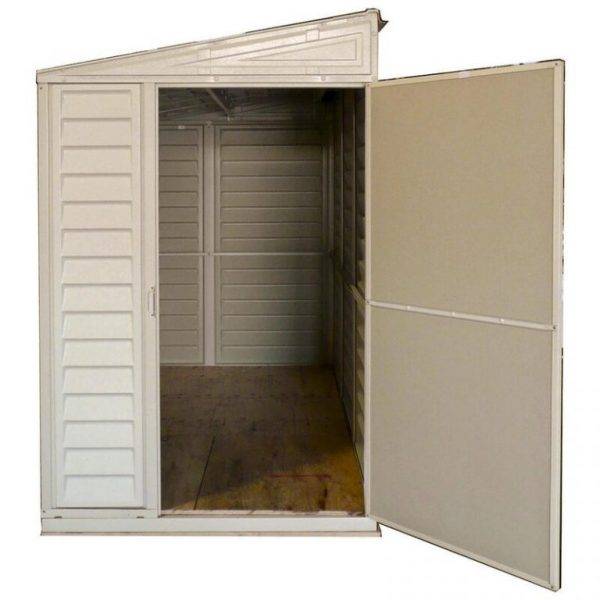 4 ft. W x 8 ft. D Plastic Lean-To Storage Shed