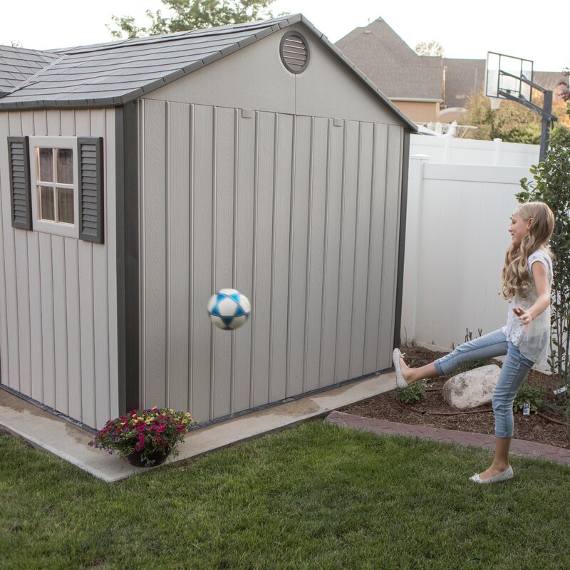 12.5 ft. W 8 ft. D Plastic Storage Shed