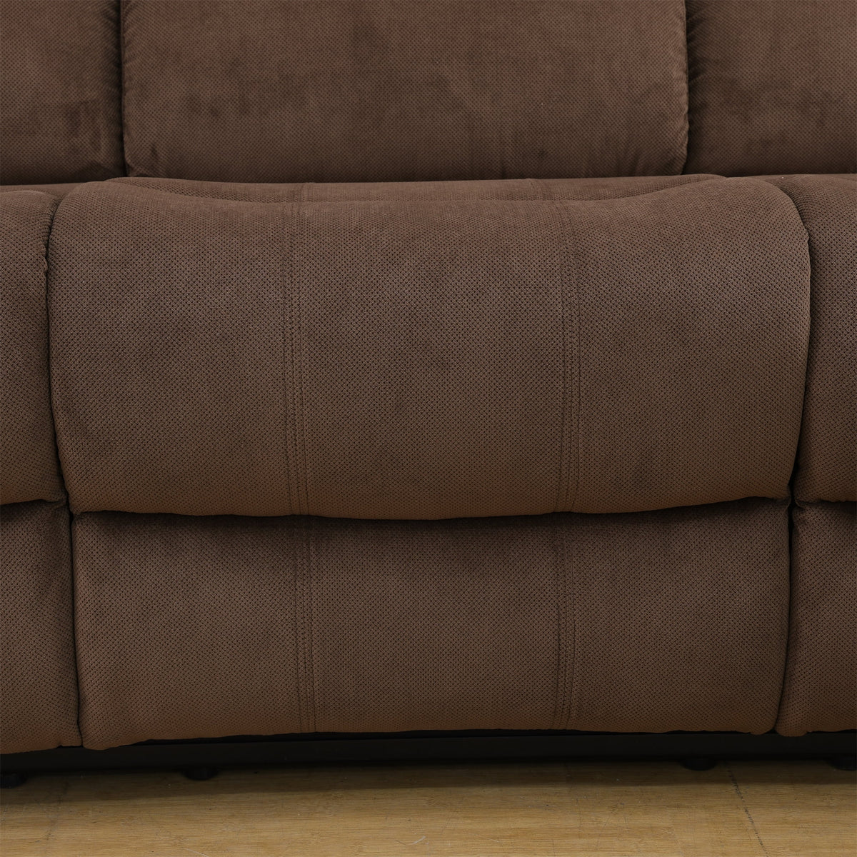 Aukfa 3 - Piece Recliner Sofa Set. 6 Seat Sectional Couch with Cup Holders&Storage Console. Gray