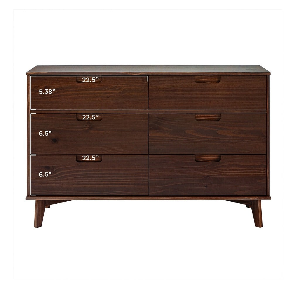 Middlebrook Gammelstaden Mid-Century Solid Wood 6-Drawer Dresser