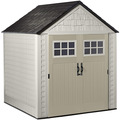 Outdoor Storage Shed. 7X7 feet. Resin Weather Resistant Outdoor Garden Storage Shed for Backyard. Garden. Tool Storage. Lawn. Garage Organizer. Sandstone