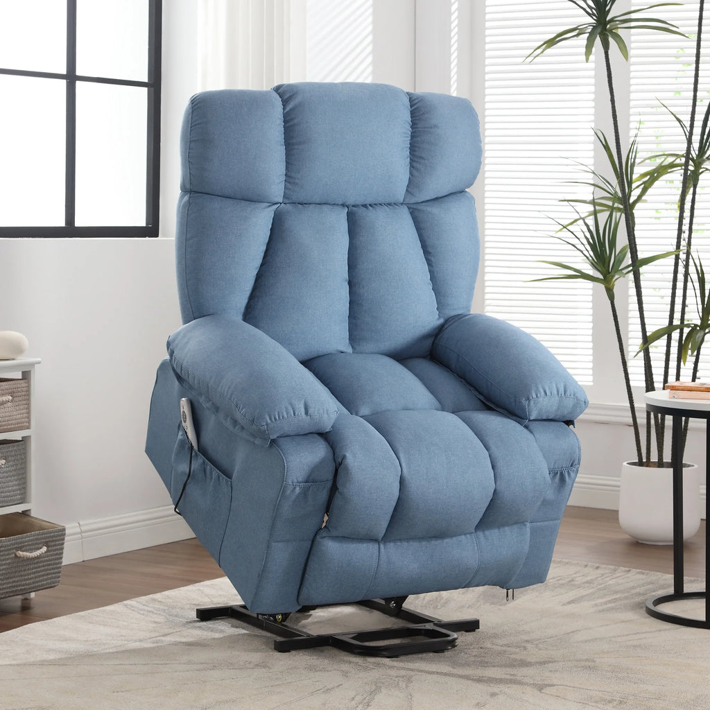 JONPONY Power Lift Recliner Chair Recliners for Elderly with Heat and Massage Recliner Chair for Living Room with Infinite Position and Side Pocket. USB Charge Port. Brown