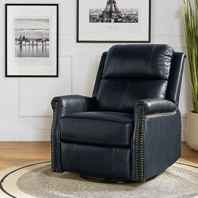 Kaietan Genuine Leather Power Rocking Recliner