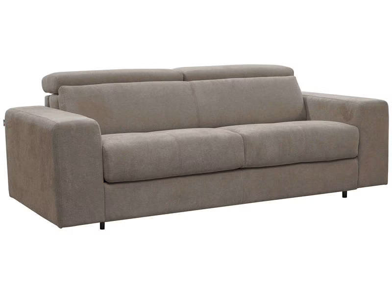 Canape droit convertible MODENA 3 pl Tissu taupe
