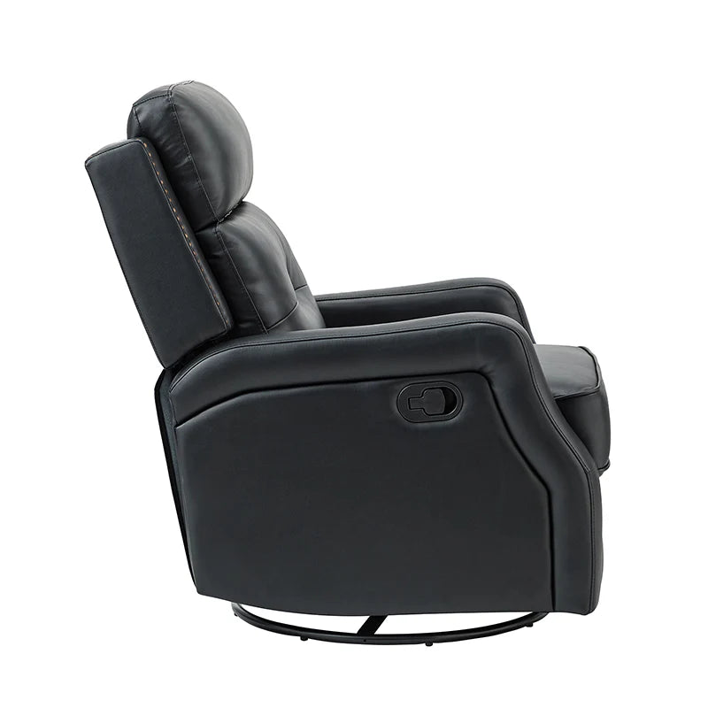 Benito 28.74 Wide Genuine Leather Swivel Rocker Recliner