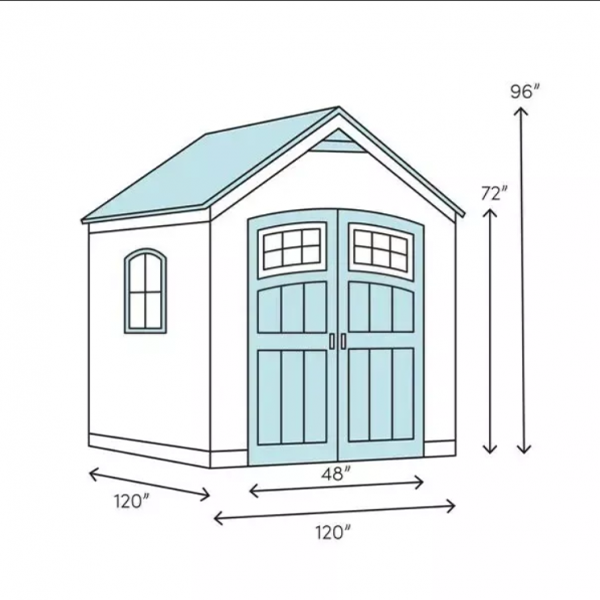 12 ft. W x 18 ft. D Solid and Manufactured Wood Storage Shed