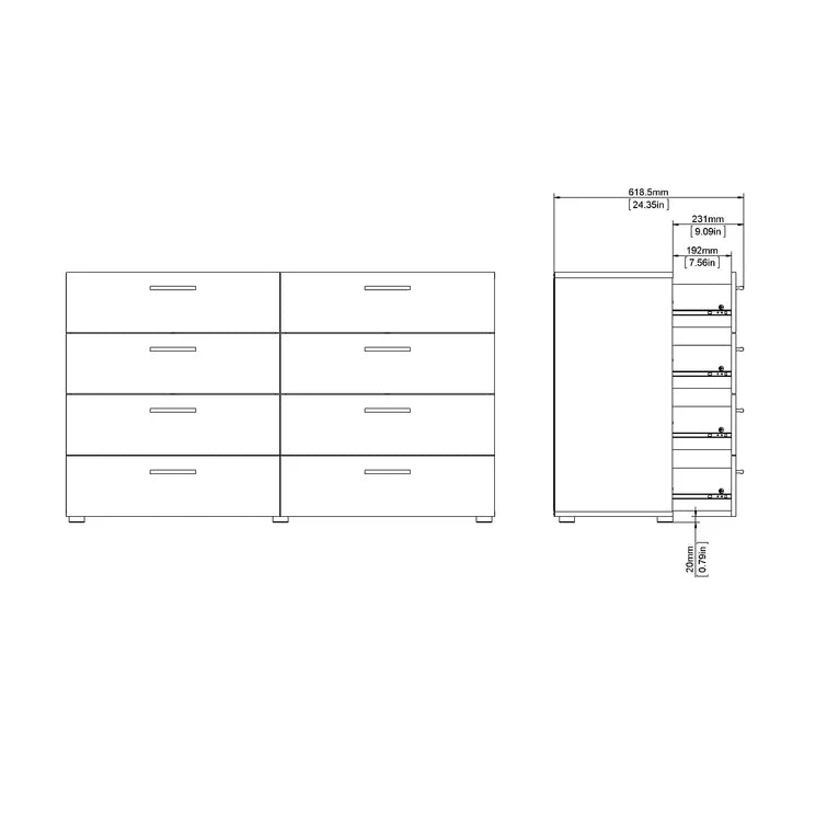 Jantz 8 Drawer 55.12 W Double Dresser