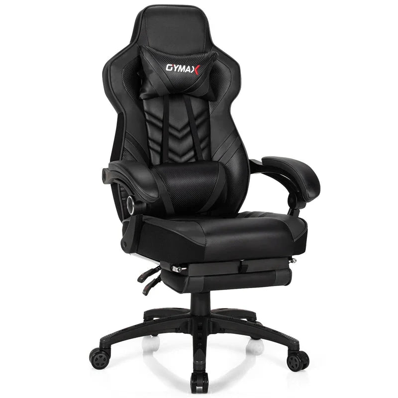 Ergonomic Gaming Chair Recliner with Footrest. Linkage Armrests & Lumbar Support. Big Wide High Back Swivel Video Gaming Office Computer Chair