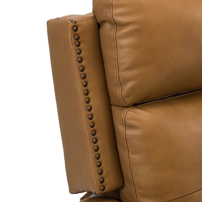 Benito 28.74 Wide Genuine Leather Swivel Rocker Recliner