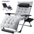 Oversized Zero Gravity Chair. VECUKTY Oversized XL Ergonomic Patio Recliner Folding Reclining Chair for Indoor and Outdoor. Gray